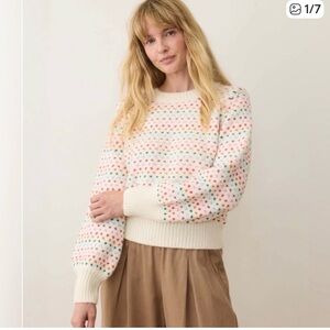 Marine Layer Alma Puff Sleeve Sweater.